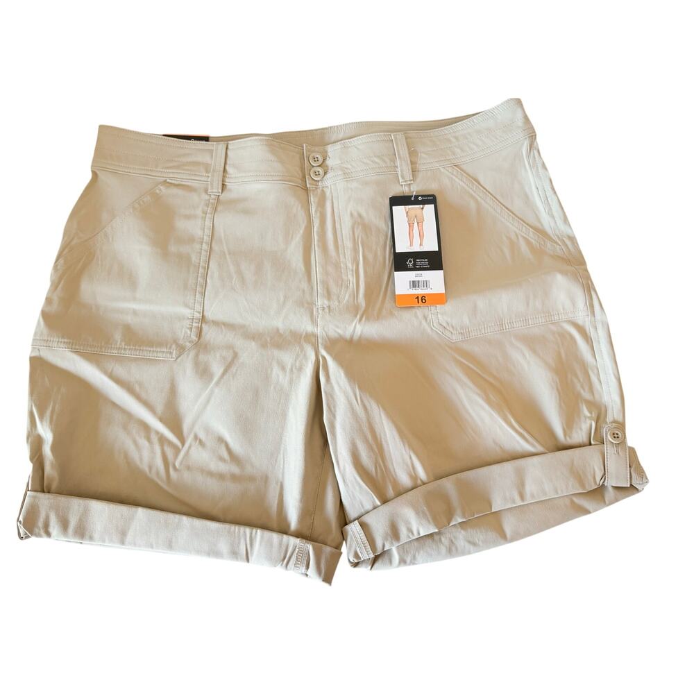 Eddie Bauer roll cuff Bermuda shorts size 16 NEW